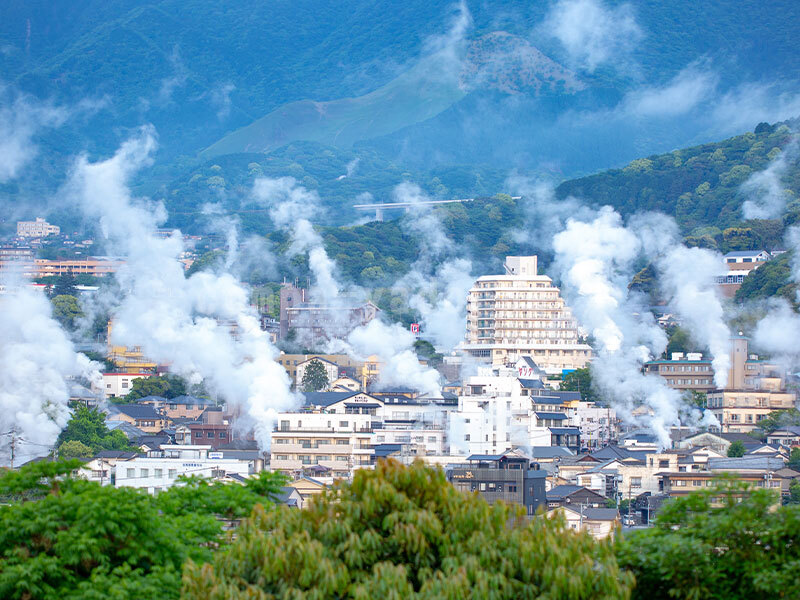 別府温泉の風景