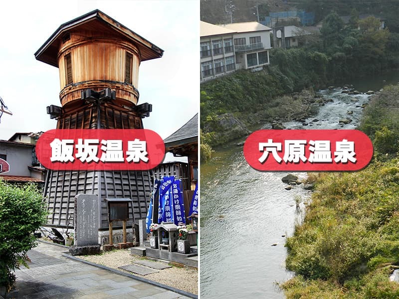 福島の飯坂温泉と穴原温泉