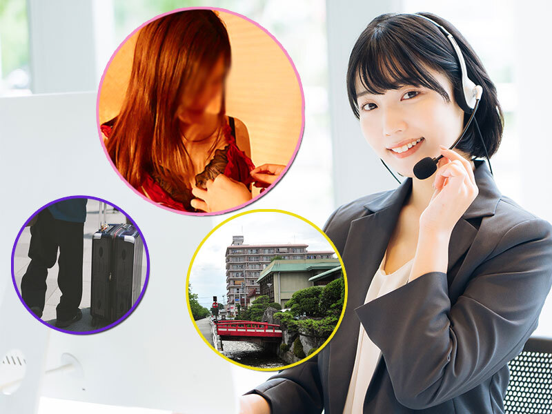 コンパニオン宴会・旅行・温泉街について対応するオペレーター