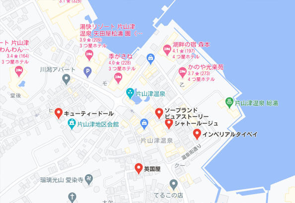 片山津温泉の風俗店地図