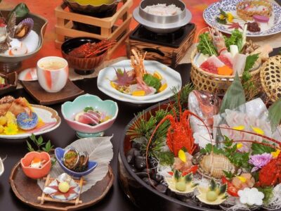 ボリュームたっぷりの豪華な会席料理