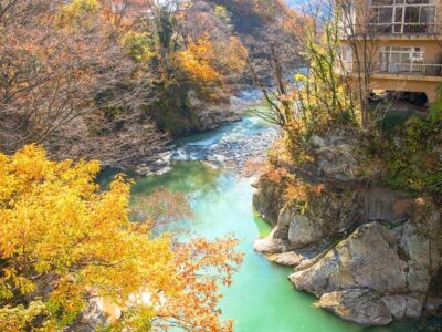 水上温泉の眺め
