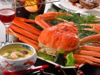 冬の味覚自慢の茹でたズワイガニ