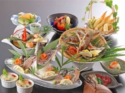 国民宿舎通潤山荘の会席料理