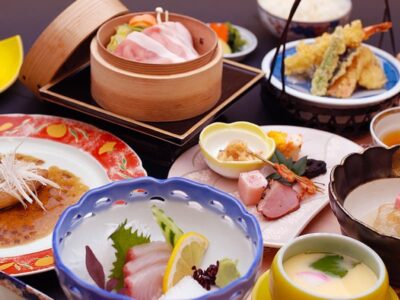 盛り付けもきれいな会席料理