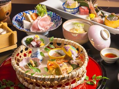 盛り付けの美しい会席料理