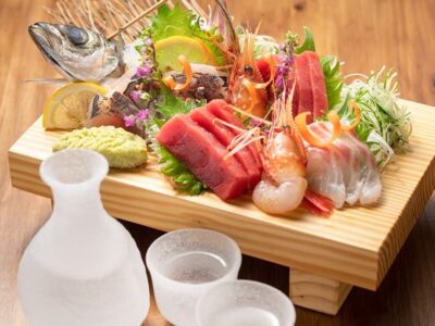 刺身と日本酒