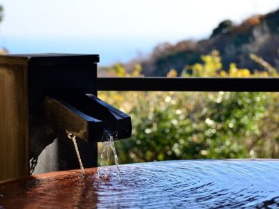 美しい景色の露天風呂