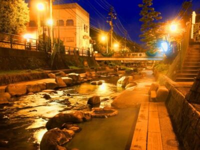 玉造温泉の川と橋