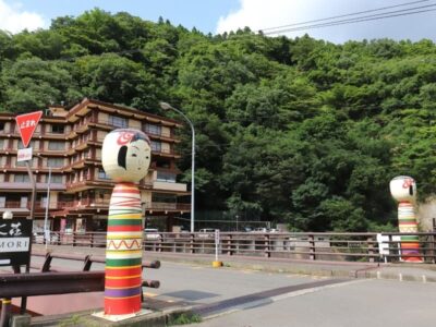 土湯温泉の町並み