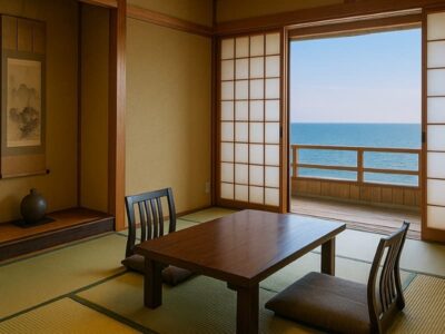海の見える和室