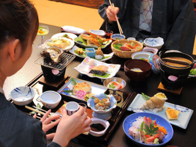 会席料理と日本酒