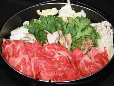 甲州ワインビーフのすき焼き_富士櫻温泉旅館