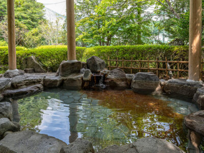 緑に囲まれた露天風呂