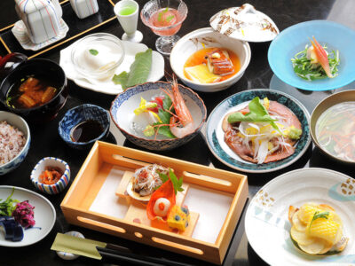 きれいな盛り付けの会席料理