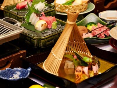 黒川温泉旅館の会席料理
