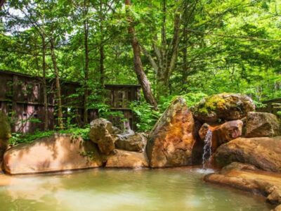 にごり湯を楽しめる露天風呂