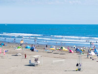 九十九里浜での海水浴