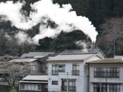 温泉地風景