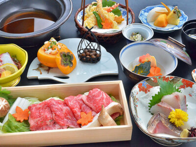 豪華な肉の会席料理