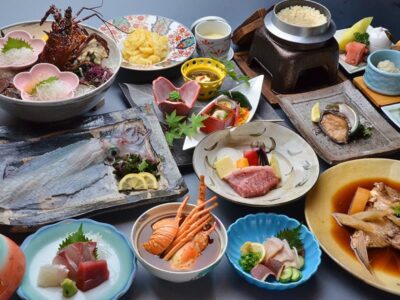 新鮮な海鮮の会席料理